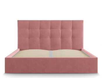 Design storage bed with headboard "Phaedra Velvet" Pink
