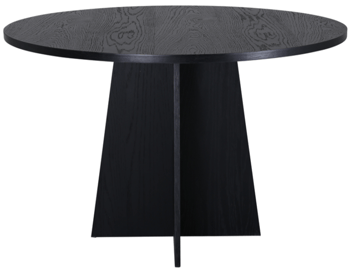 Round design dining table "Bootcut" Ø 110 cm - Black