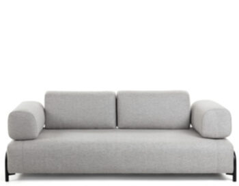 3-Sitzer Designsofa „Flexx“ 232 cm - Hellgrau