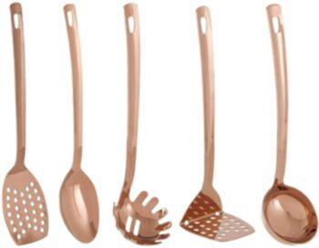 Freja 5-piece stainless steel kitchen utensil set, rose gold