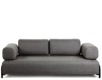 3-Sitzer Designsofa „Flexx“ 232 cm - Anthrazit