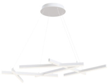 Height adjustable LED hanging lamp "Line" White Ø 101 cm