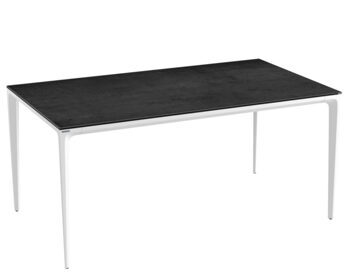 Design garden table "Mallorca" ceramic, titanium black / white