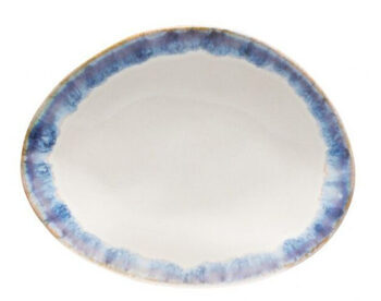 Oval bread plate "Brisa" Blue (6 pieces)