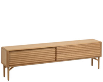 Lowboard „Leno“ 200 x 57 cm aus massivem, nachhaltigem Eichenholz