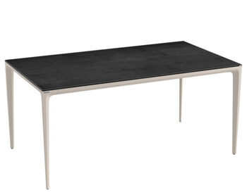 Design garden table "Mallorca" ceramic, titanium black / cashmere gray