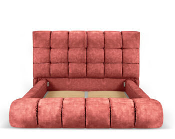 Design storage bed with headboard "Carter Velvet" Pink