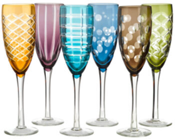 Design Champagne Glass Set Cuttings (6 pieces)