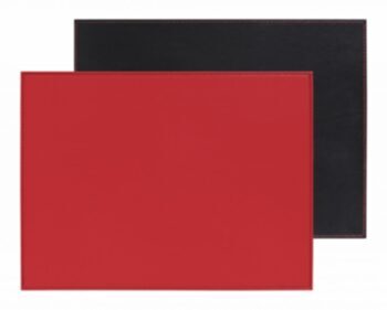 Rechteckiges Wende-Tischset Duo 40 x 30 cm aus Öko-Leder - Schwarz/Rot