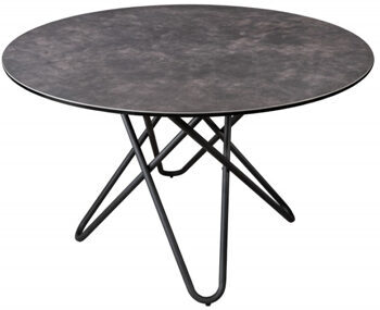 Round designer ceramic dining table "Phoenix" Ø 120 cm - Anthracite