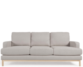 3-Sitzer Design Sofa „Michaela“ mit abnehmbaren Bezügen - Bouclé Hellgrau