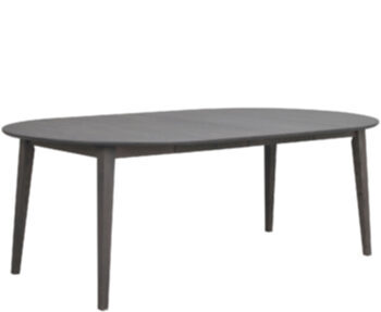 Round, extendable table "Filippa" dark brown oak 120-210 x 120 cm