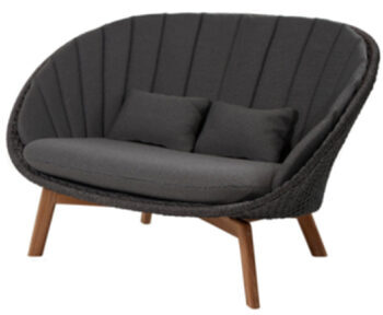 Outdoor 2-Sitzer Sofa „Peacock Soft Rope“ Dark Grey / Dunkelgrau Focus