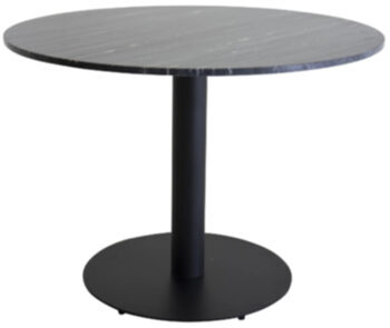 Round marble dining table Estelle Black Ø 106 cm