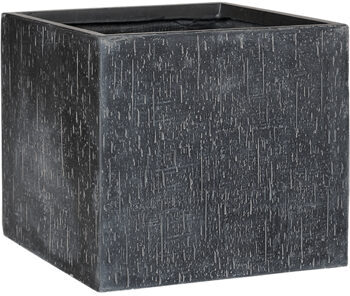 High-quality indoor/outdoor flower pot "Raindrop Cube" 50 x 50 cm, anthracite