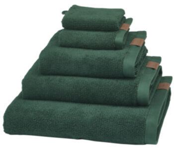 Handtuch „Oslo“ aus GOTS-zertifizierter Bio-Baumwolle Smaragdgrün - in verschiedenen Grössen