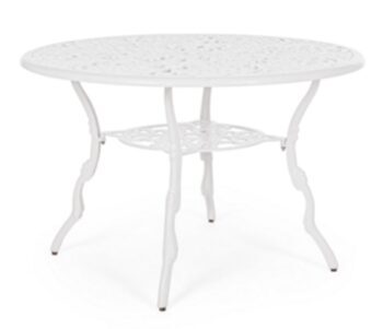 Nostalgic garden table "Victoria" Ø 110 cm - White