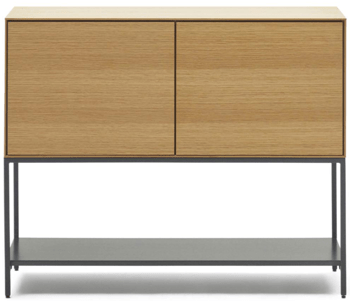 Design Sideboard „Valencia“ 97.5 x 80 cm - Eiche/Schwarz