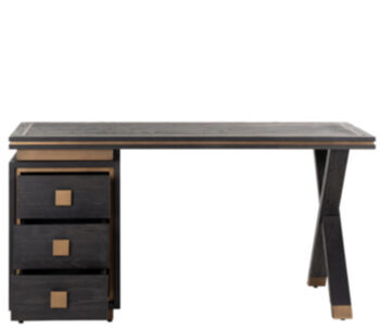 Grosser Design Schreibtisch „Hunter“ aus massiver Eiche 150 x 60 cm