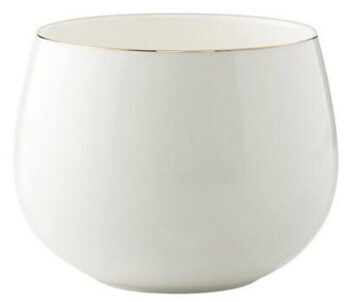 Soup and cereal bowl "Clara" with gold rim Ø 12 cm (6 pieces) - White/Gold