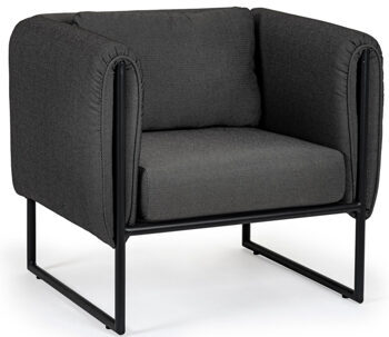 Outdoor design armchair "Pixel" black/anthracite