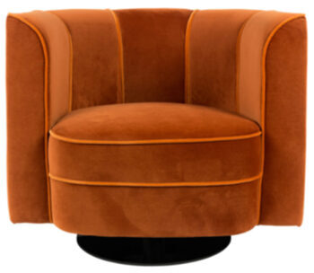 Swivel lounge chair "Flower Orange