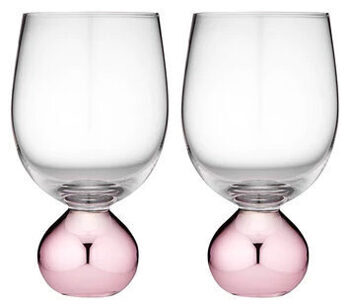 Handmade luxury wine glasses "Astrid" Rosé (set of 2)