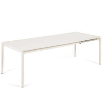 Ausziehbarer Gartentisch „Zaltano“ 180-240 x 100 cm  - Weiss Matt   