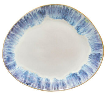 Oval dinner plate "Brisa" Blue (6 pieces)
