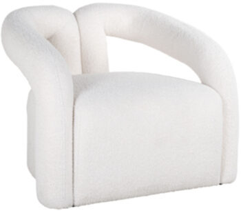 Design armchair "Dana" - White Furry