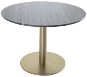 Round marble dining table Estelle Black/Gold Ø 106 cm