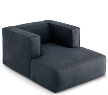 Designer chaise longue "Muse" - Dark blue