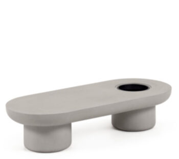 Garden lounge table "Taimi" cement 140 x 60 cm - Black