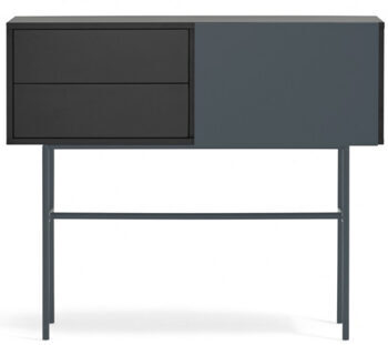 Design console "NUBE" 110 x 90 cm, black/anthracite