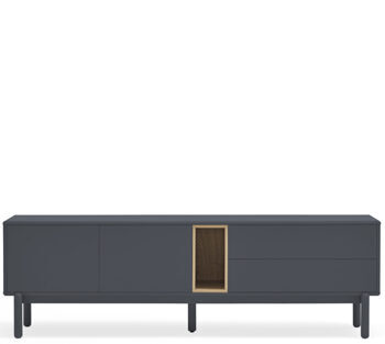 Design lowboard "Corvo" anthracite 180 x 56 cm