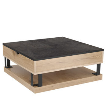 Functional design dining coffee table "Moorea", 80 x 80 cm
