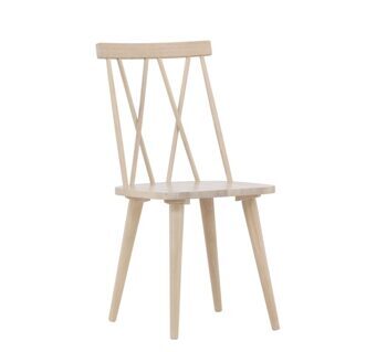Solid wood chair "Mariette" - Whitewash