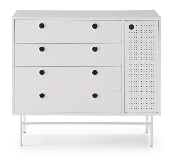 Chest of drawers Punto White 80 x 97 cm