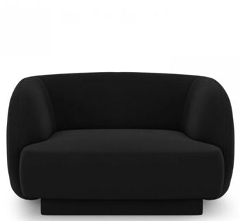 Design armchair "Miley" - with velvet cover black