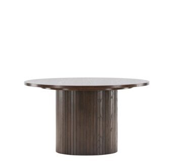 Table basse ronde design "Bianca" Ø 80 cm - Mocca