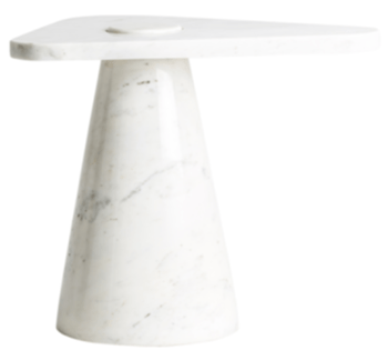 Design side table "Herford" 58 x 50 cm marble