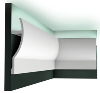 Decorative wall profile FLUXUS C 372 for indirect lighting - 200 cm