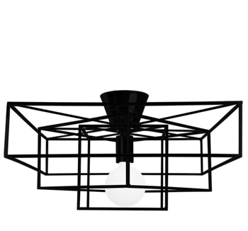 Ceiling lamp "Cube" 46 x 46 cm - Matte black
