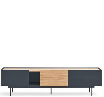 Design Lowboard „OTTO“ Anthrazit/Eiche - 180 x 45 cm