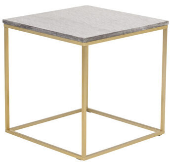Marble side table Estelle Black/Gold 50 x 50 cm