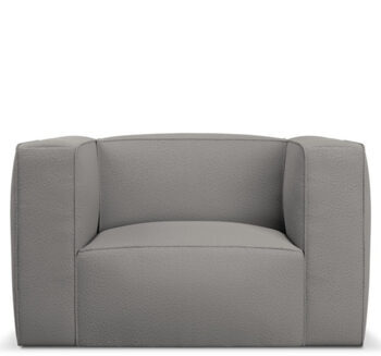 Designer armchair "Muse" - with bouclé cover gray
