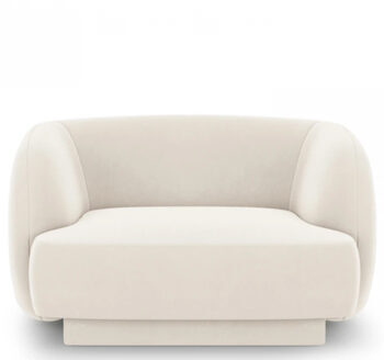 Design armchair "Miley" - with velvet cover Soft Beige