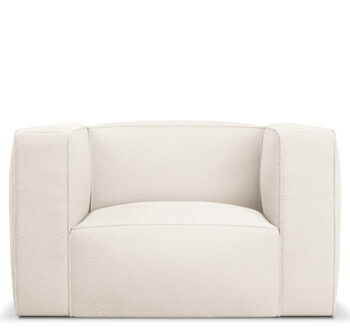 Designer armchair "Muse" - with bouclé cover Soft Beige