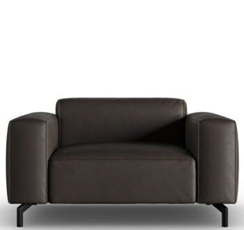 Designer leather armchair "Paradis" - graphite