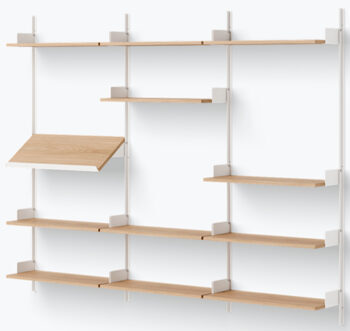 Wall shelf "New Works Display" - 190 x 243.5 cm, oak / white